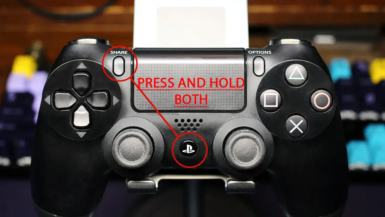 Press PS Button and Share Button to Make It Pair With iPhone