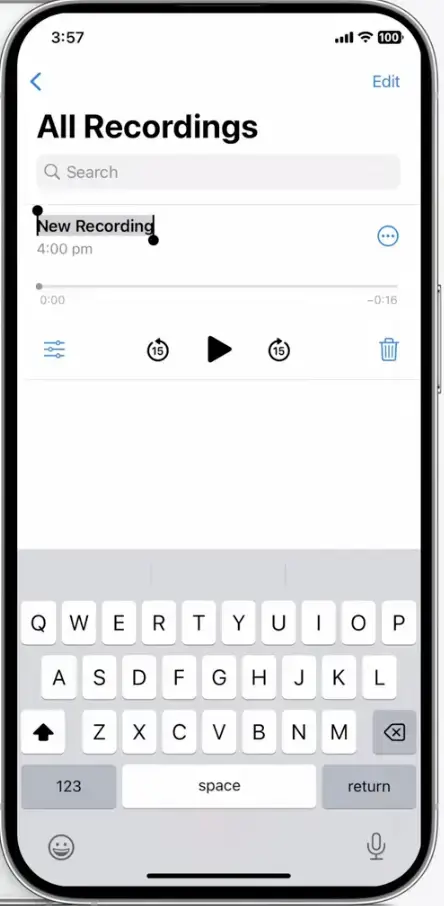 Rename Your Recording in the Voice Memos App