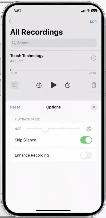 Skip Silence Feature in the Voice Memos App