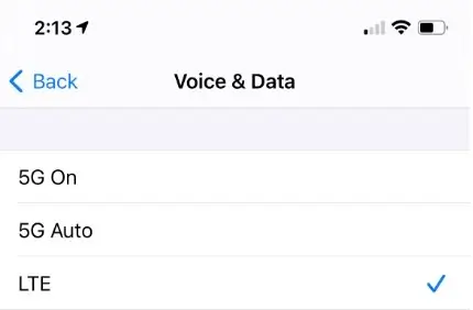 Switch off 5G and Instead Use 4G or LTE