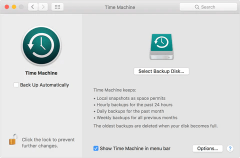 Time Machine Backup on Mac