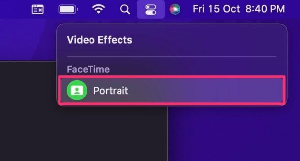 Activate Portrait Mode On Mac During A Facetime Call