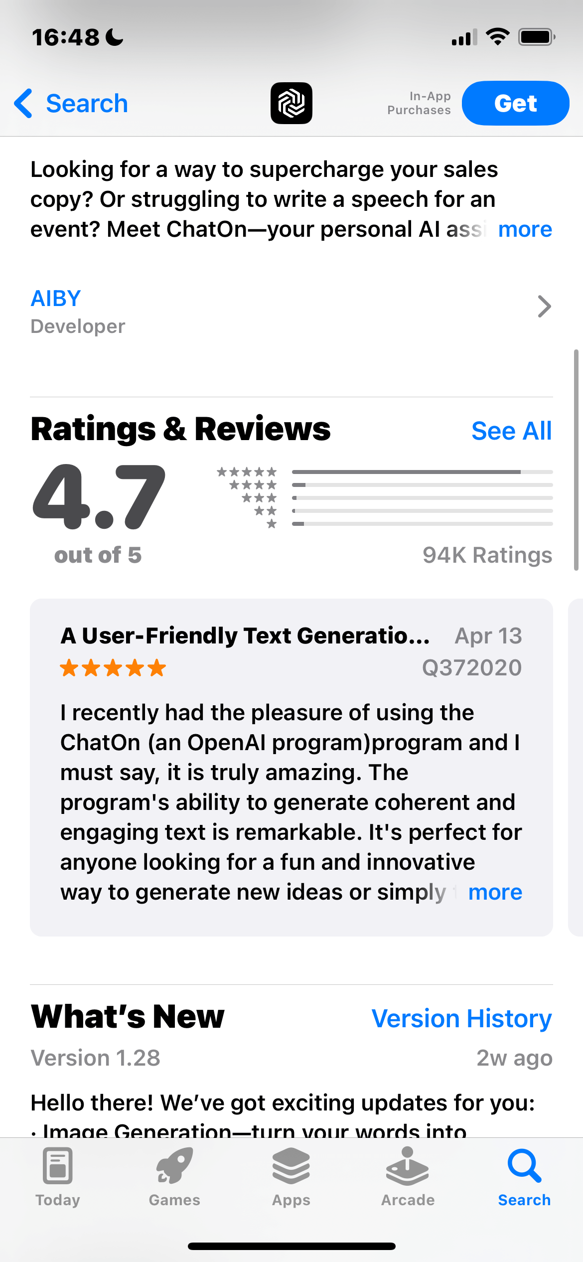 App Store Ratings and Reviews Chaton