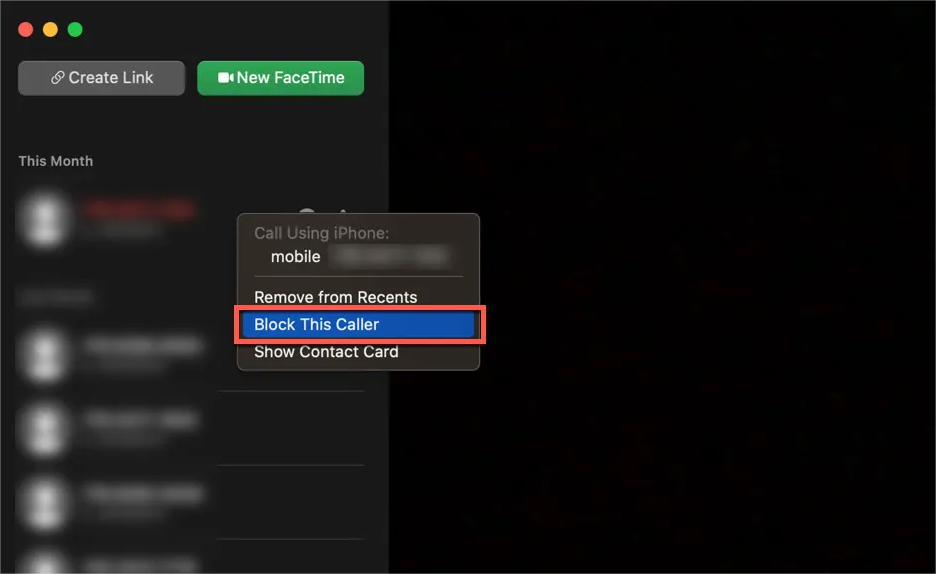 Block Unwanted Facetime Calls on Mac