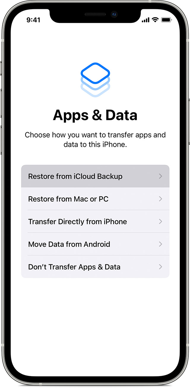 Iphone Apps And Data Restore From Icloud Backup
