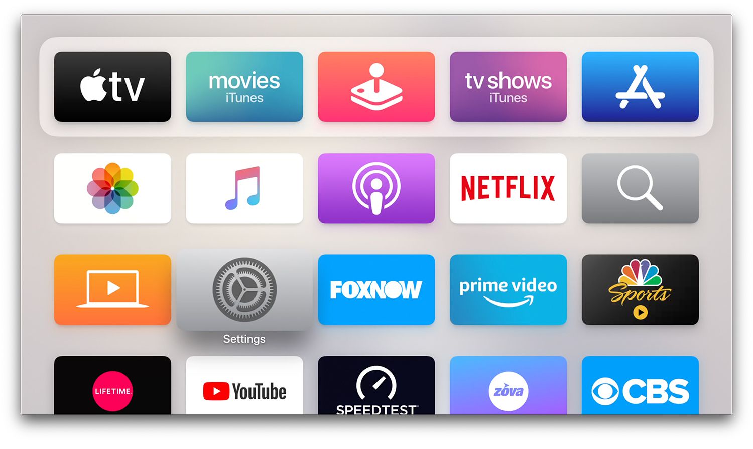 Main Screen Overview of Apple TV