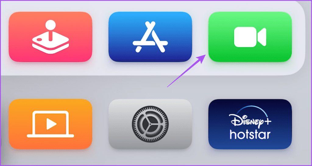 Open FaceTime on Apple TV 4K