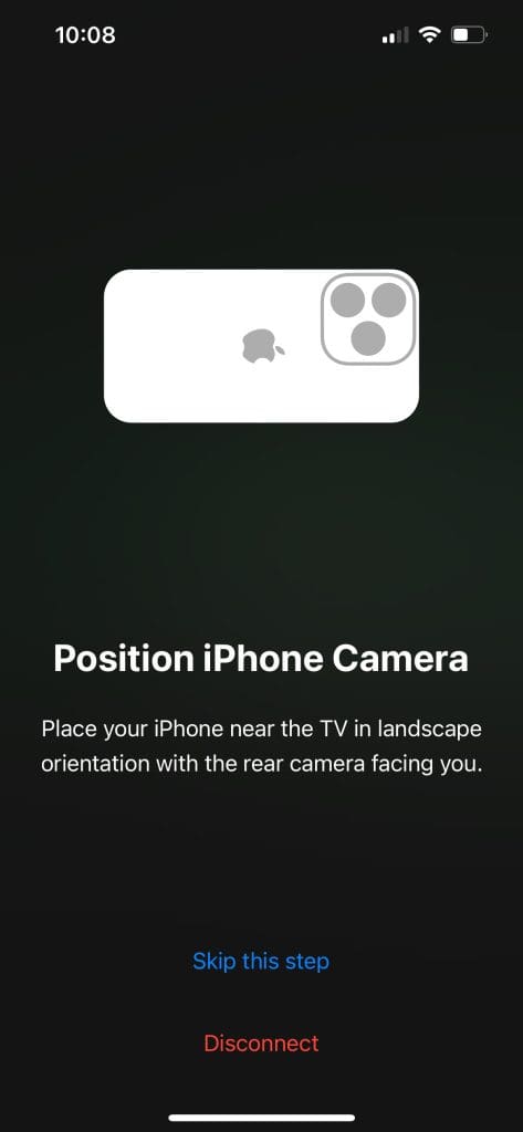 Position iPhone Camera
