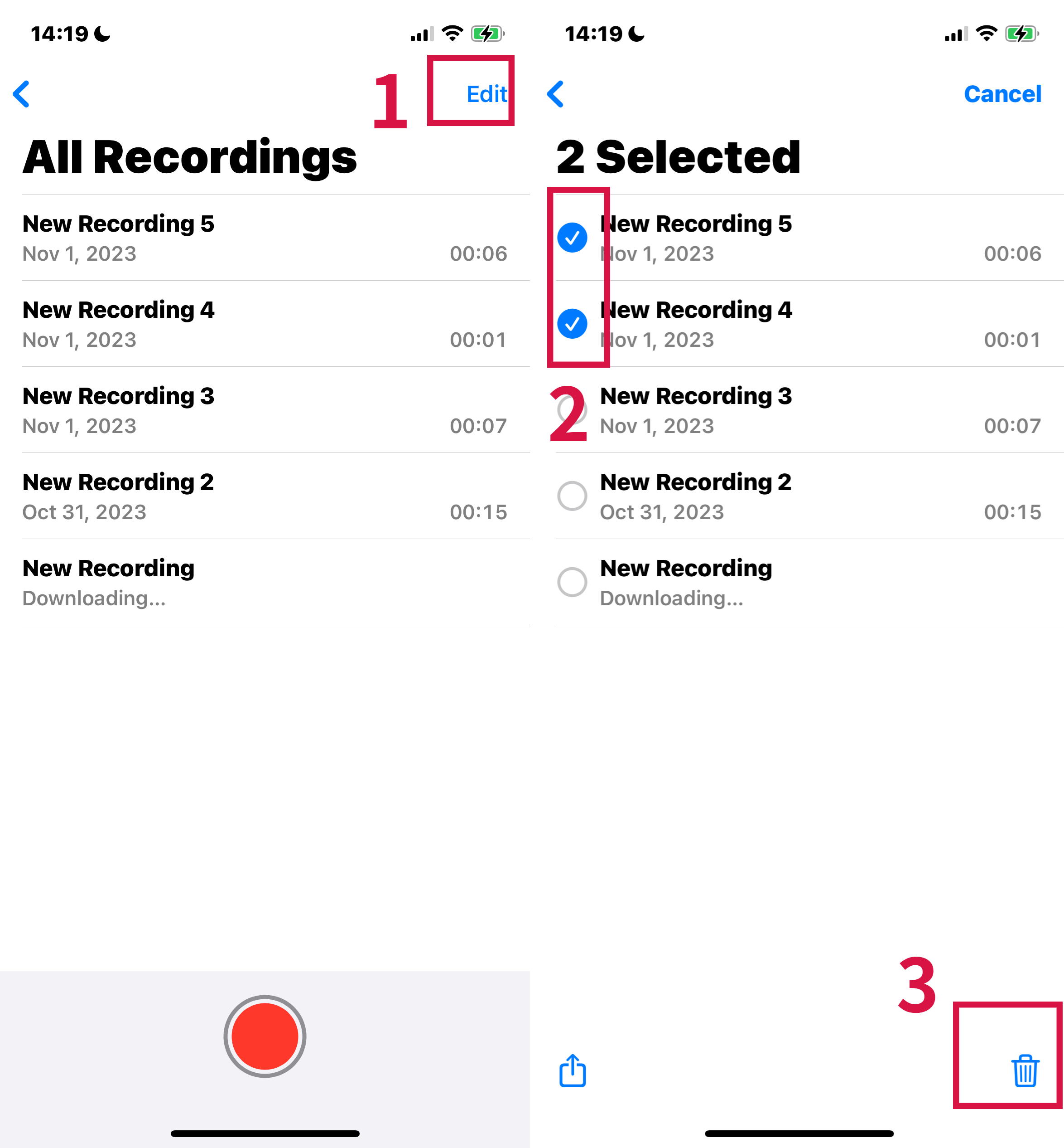 Steps to Delete Voice Memos on iphone