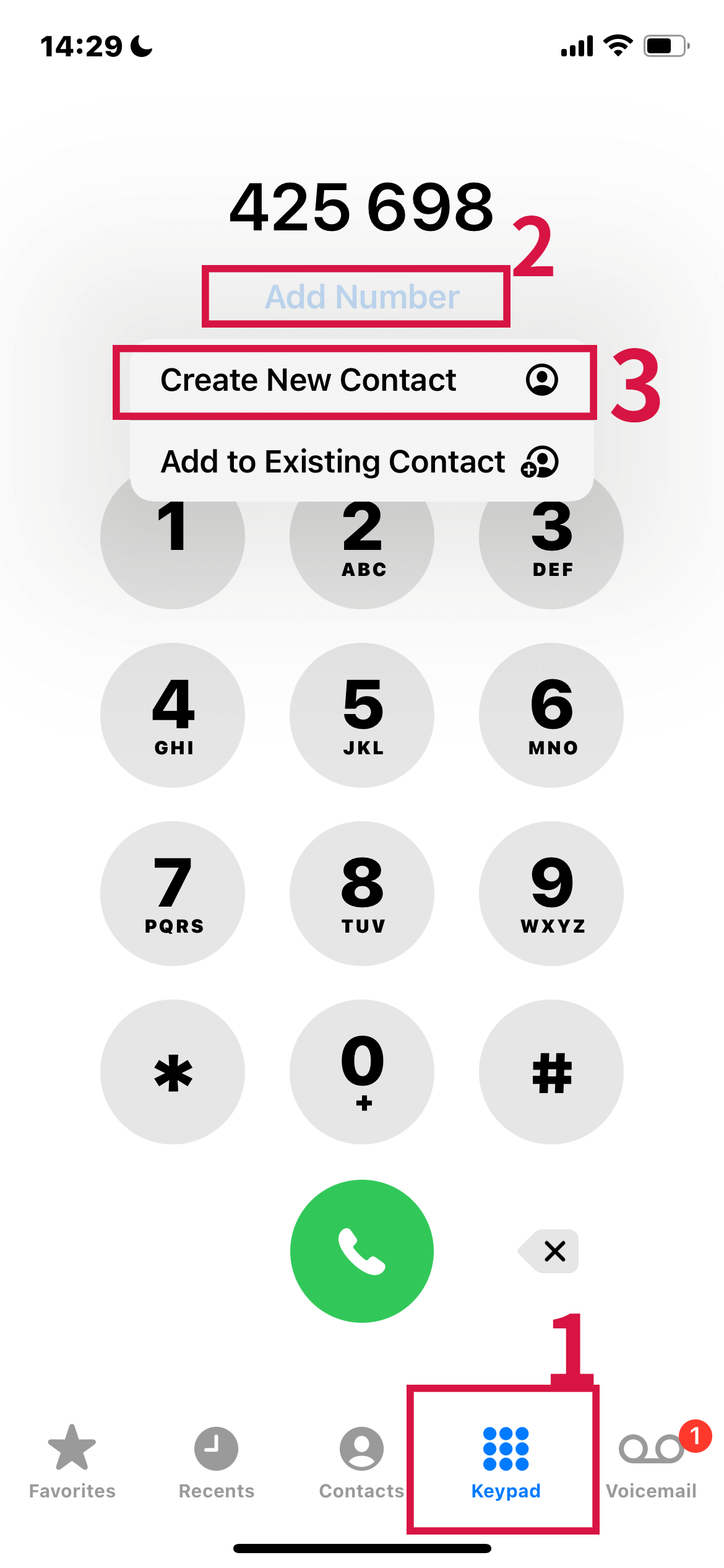 Steps to Saving a Number Just Dialed as a Contact on iphone