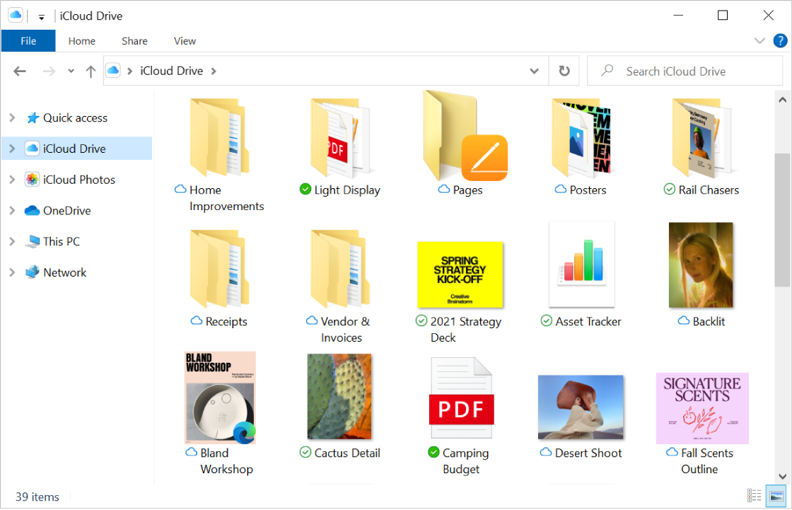 Windows File Icloud Drive Folders And Files Selected
